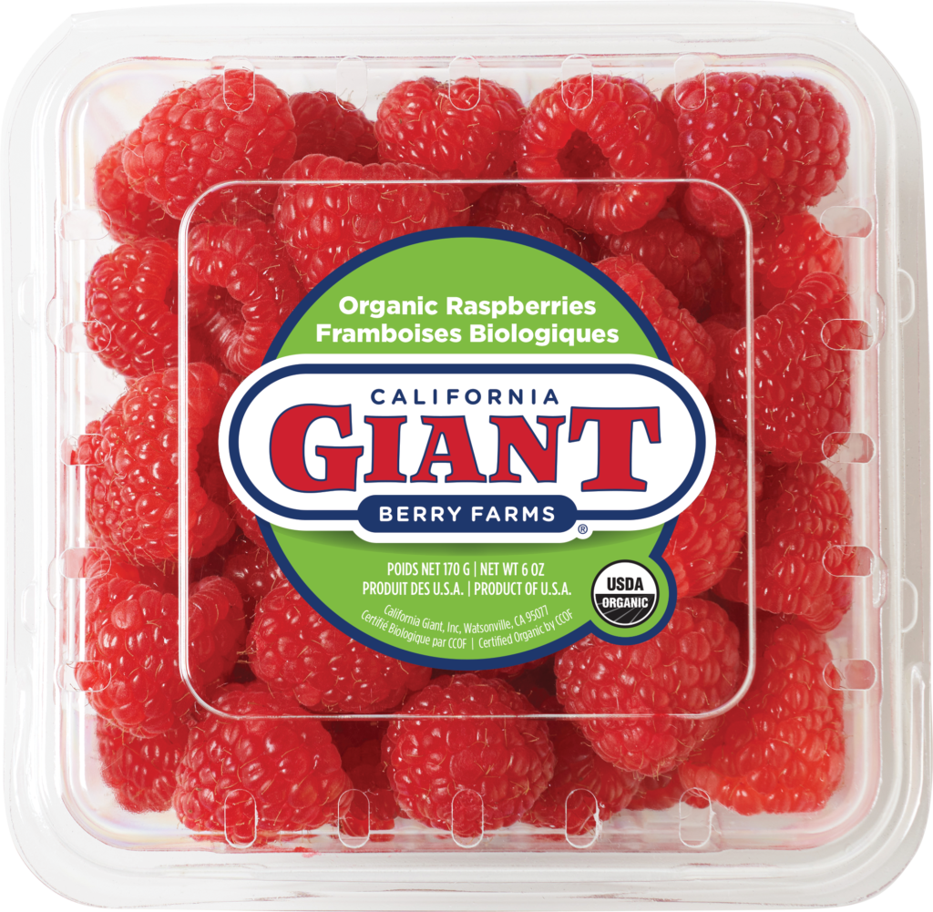California Giant 6 oz. Organic Raspberries Clamshell