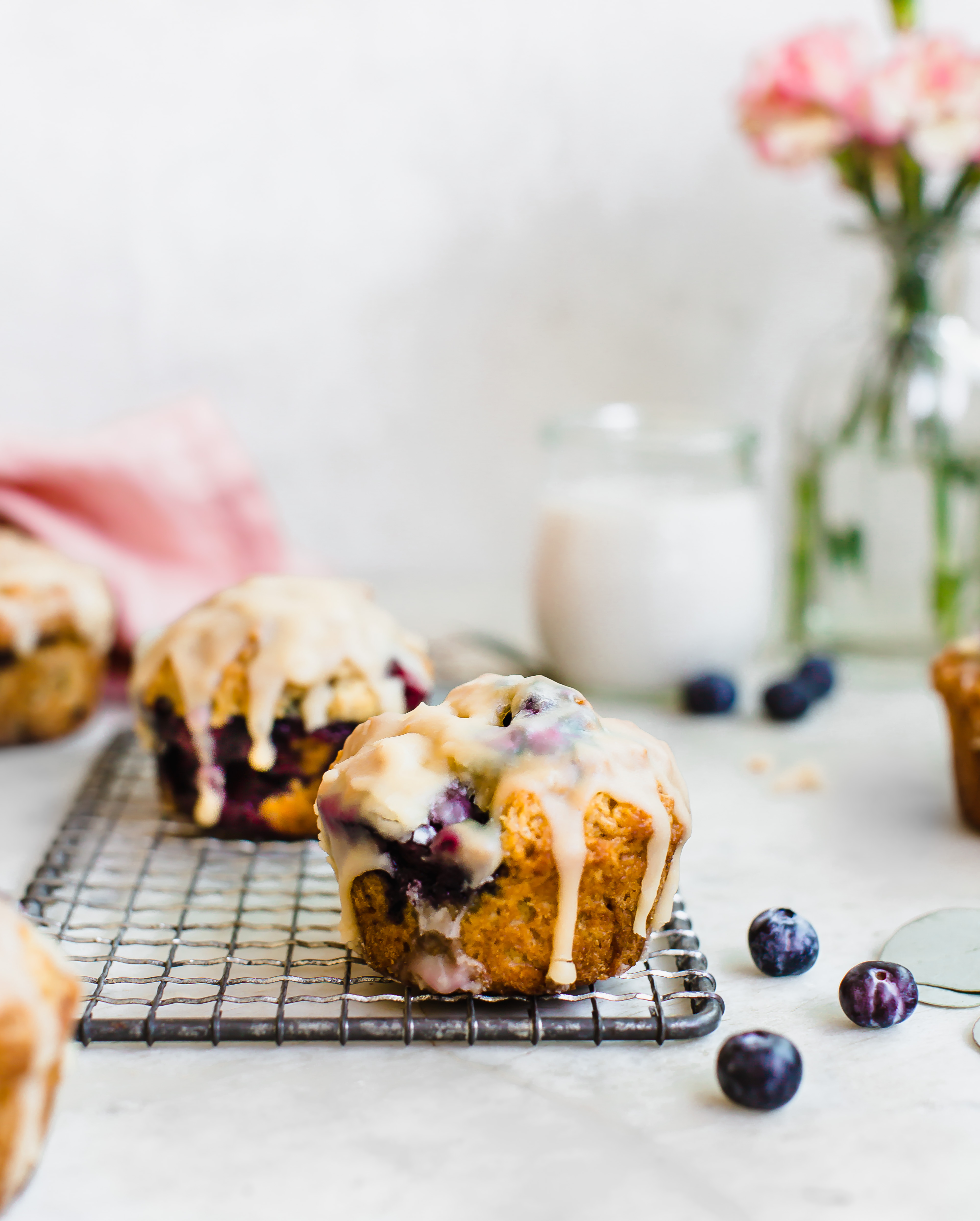 Salted Maple Glaze Blueberry and Blackberry Muffins - California Giant Berry Farms