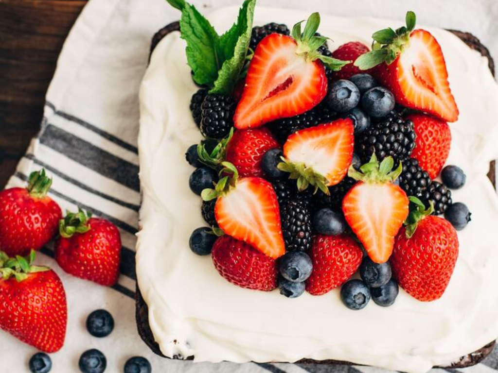 Easy Berry Brownie Cake - California Giant Berry Farms