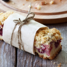 Pumpkin + Blackberry Cake Bars