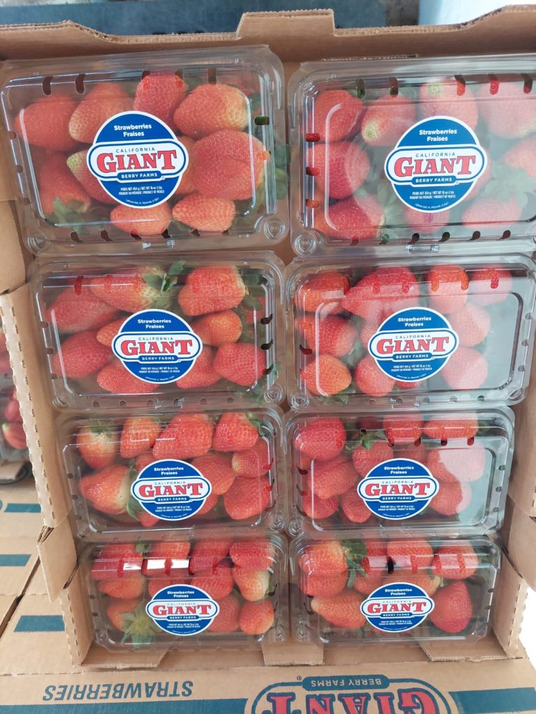 1lb tray of California Giant strawberries