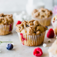 Mixed Berry Coffee Cake Muffins