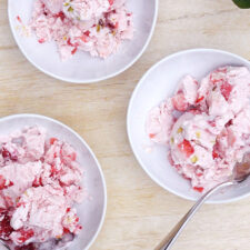 Strawberry Cottage Cheese Ice Cream