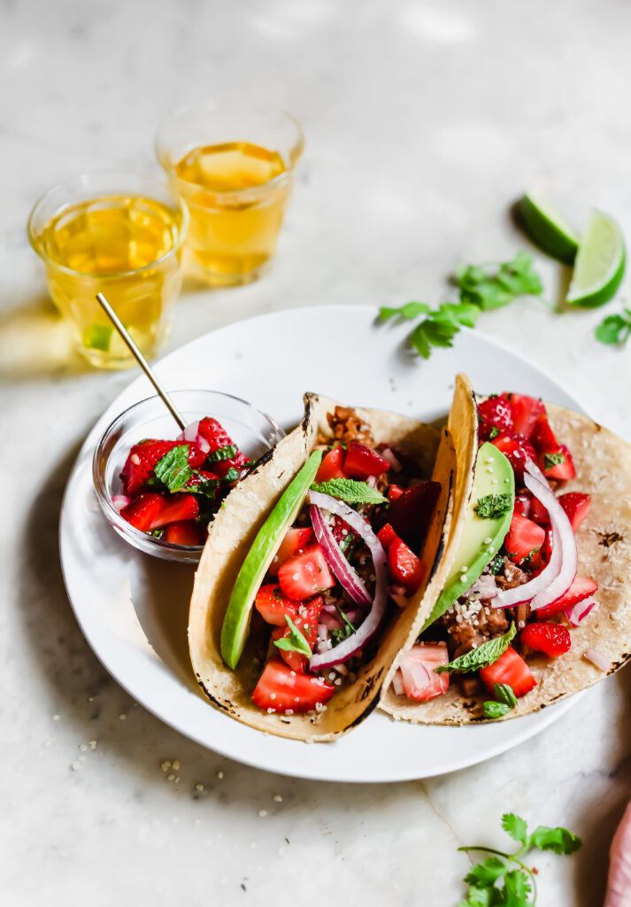 Jackfruit Tacos with Strawberry Mint Salsa - California Giant Berry Farms