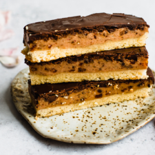 Strawberry Filled Healthy Twix Bars