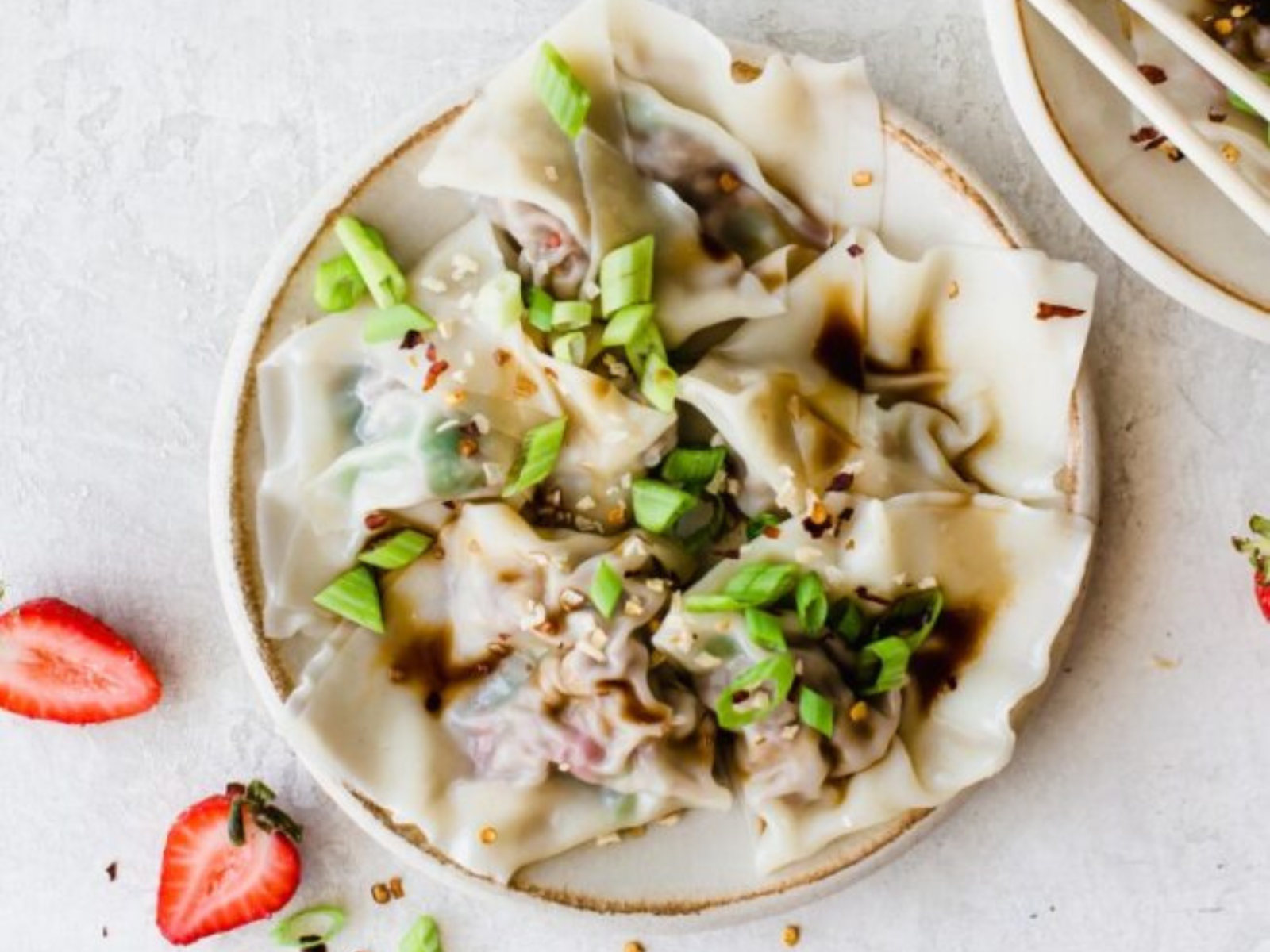 Pork Dumplings with a Sweet Strawberry Sauce - California Giant Berry Farms