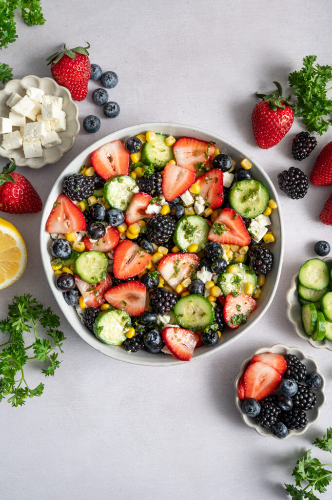 Berry, Corn and Cucumber Salad - California Giant Berry Farms