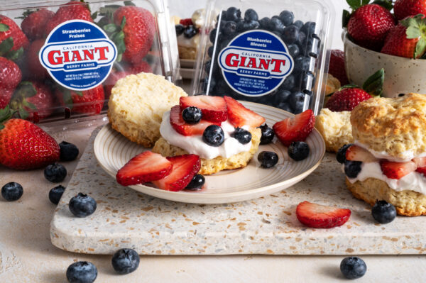 blueberry strawberry shortcake