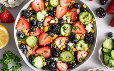 berry veg salad with lemon parsley-1